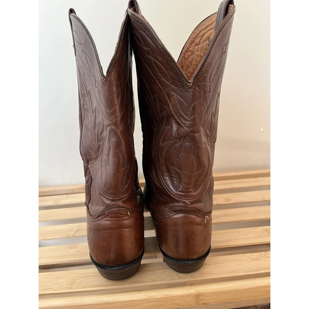 BROWN MADE IN USA VINTAGE NOCONA WESTERN COWBOY LEATHER BOOTS SIZE 10 D